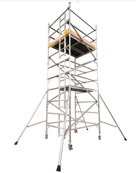 double width aluminium scaffold tower