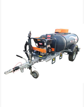  A towable Altrad Belle pressure washer with bowser